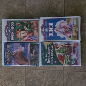 Dinosaur, Robin Hood, Dumbo And How The Grinch Stole Christmas VHS